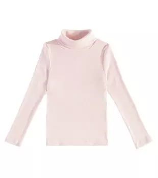 Хлопковый свитер с высоким воротом Bonpoint, цвет rose fard