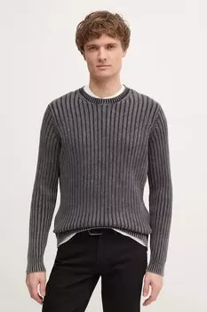 Хлопковый свитер Samsoe Samsoe, серый