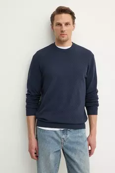 Хлопковый свитер Sisley, темно-синий