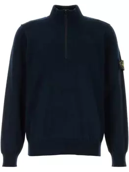 Хлопковый свитер Stone Island, синий