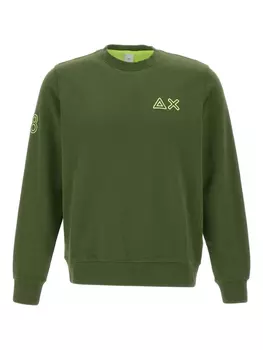 Хлопковый свитер Sun68, зеленый