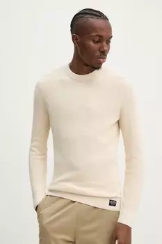 Хлопковый свитер Superdry, бежевый