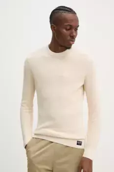 Хлопковый свитер Superdry, бежевый