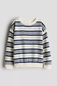 Хлопковый свитер свободного покроя H&M, мультиколор