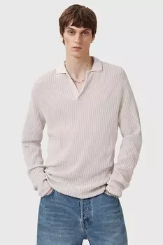 Хлопковый свитер THOMA Allsaints, бежевый