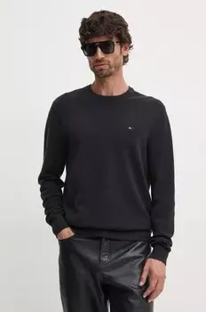 Хлопковый свитер Tommy Hilfiger, черный