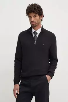 Хлопковый свитер Tommy Hilfiger, черный