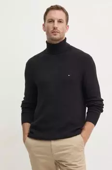 Хлопковый свитер Tommy Hilfiger, черный