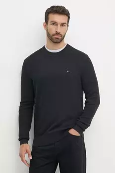 Хлопковый свитер Tommy Hilfiger, черный