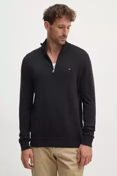 Хлопковый свитер Tommy Hilfiger, черный