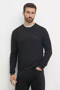 Хлопковый свитер Tommy Hilfiger, черный