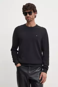 Хлопковый свитер Tommy Hilfiger, черный