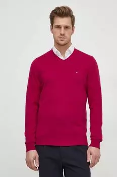 Хлопковый свитер Tommy Hilfiger, гранат