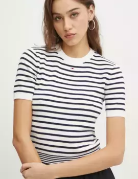 Хлопковый свитер Tommy Jeans, белый