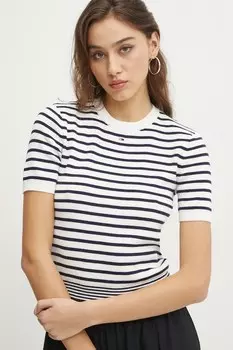Хлопковый свитер Tommy Jeans, белый