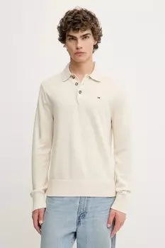 Хлопковый свитер Tommy Jeans, бежевый