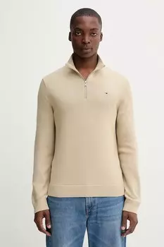 Хлопковый свитер Tommy Jeans, бежевый
