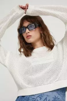 Хлопковый свитер Tommy Jeans, бежевый