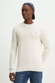 Хлопковый свитер Tommy Jeans, бежевый