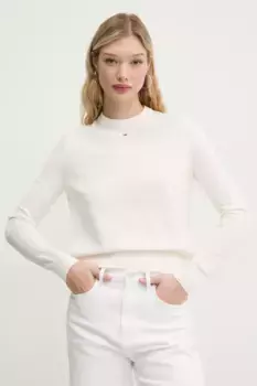 Хлопковый свитер Tommy Jeans, бежевый