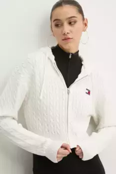 Хлопковый свитер Tommy Jeans, бежевый