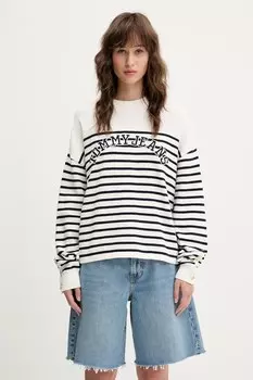 Хлопковый свитер Tommy Jeans, бежевый