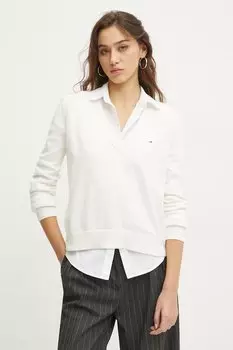 Хлопковый свитер Tommy Jeans, бежевый