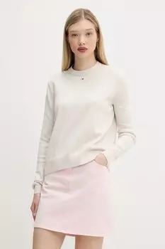 Хлопковый свитер Tommy Jeans, бежевый