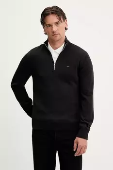 Хлопковый свитер Tommy Jeans, черный