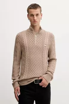 Хлопковый свитер Tommy Jeans, коричневый