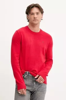 Хлопковый свитер Tommy Jeans, красный
