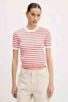 Хлопковый свитер Tommy Jeans, красный