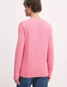 Хлопковый свитер Tommy Jeans, розовый