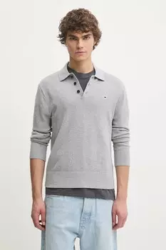 Хлопковый свитер Tommy Jeans, серый