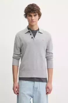 Хлопковый свитер Tommy Jeans, серый