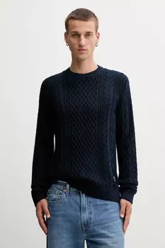 Хлопковый свитер Tommy Jeans, темно-синий