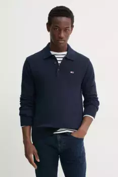 Хлопковый свитер Tommy Jeans, темно-синий