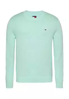 Хлопковый свитер Tommy Jeans, зеленый