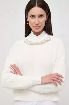 Хлопковый свитер Twinset, бежевый
