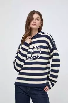 Хлопковый свитер Twinset, бежевый