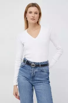 Хлопковый свитер United Colors of Benetton, белый