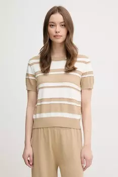 Хлопковый свитер United Colors Of Benetton, бежевый