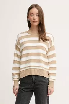 Хлопковый свитер United Colors Of Benetton, бежевый