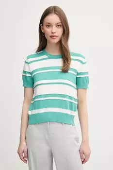 Хлопковый свитер United Colors Of Benetton, бирюзовый