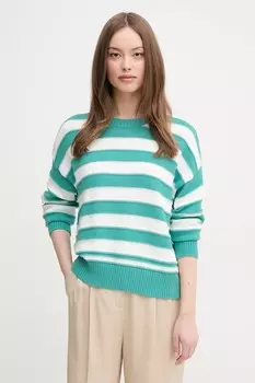 Хлопковый свитер United Colors Of Benetton, бирюзовый