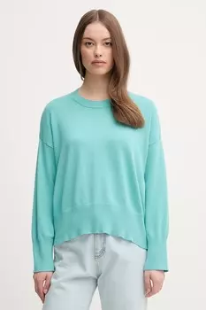 Хлопковый свитер United Colors Of Benetton, бирюзовый