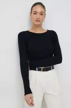 Хлопковый свитер United Colors of Benetton, черный