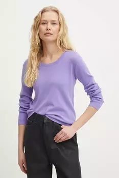 Хлопковый свитер United Colors Of Benetton, фиолетовый