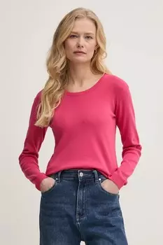 Хлопковый свитер United Colors Of Benetton, розовый