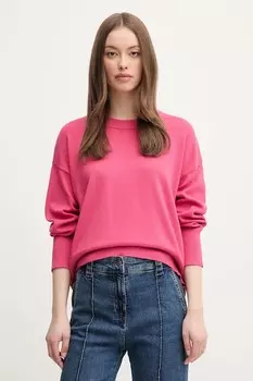 Хлопковый свитер United Colors Of Benetton, розовый